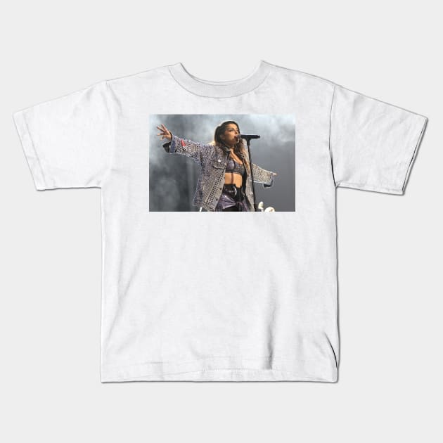 Bebe Rexha Photograph Kids T-Shirt by Concert Photos